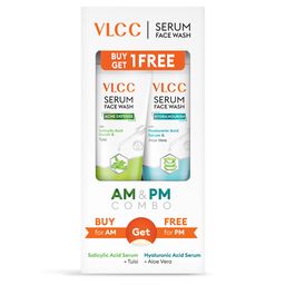 VLCC Acne Defense & Hydra Nourish Serum Face Wash AM & PM Combo,  150 ml  with Tulsi & Aloe Vera -31