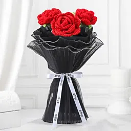 Radiant Red Crochet Rose LED Ensemble-image-67