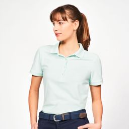 Women's golf cotton short-sleeved polo shirt - MW500 Pale green-image-28