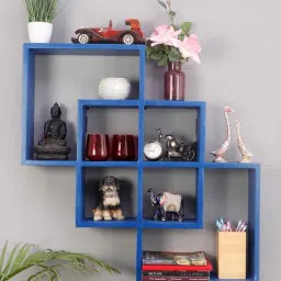 the urban store Blue Mango Wood Wall Shelf-picture-31