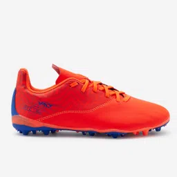 kipsta Kids Football Shoes Viralto I MG AG Lace Orange Indigo-picture-4