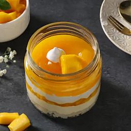 Creamy Mango Jar Cake-17