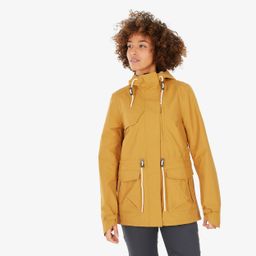Women Full Zip Reinforced Rain Jacket with Zip Cover Flap Ochre - NH900-image-5