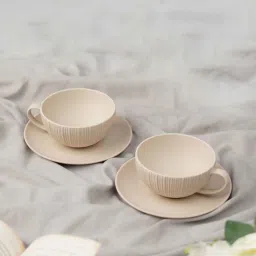 vola Vogue Cup & Saucer Coupe Set of 4 -Beige-picture-24