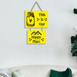 suveharts Yellow Engineered Wood Wall Hanging-picture-41