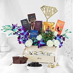 Luxury Gift Hamper with Flowers Sweets N Jade Plant-picture-35