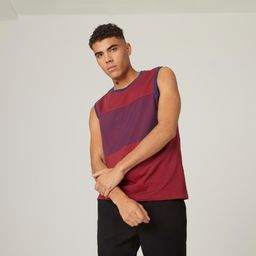 Men's Gym Tank Top - Blue/Red-image-53