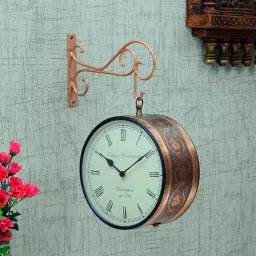 craft tree Copper Metal Railway Clock-picture-45