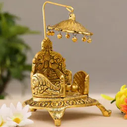 Gold Metal Singhasan By Handicrafts Paradise-picture-48