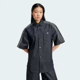 Denim Short Sleeve Shirt-image-2