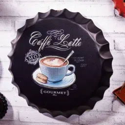 eazywagon Black Metal Caffe Latte Wall Decor-picture-9