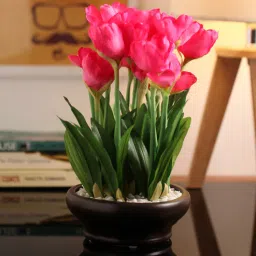 Pink Tulip with Ceramic Vase by Fourwalls-picture-37