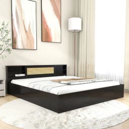 mintwud from pepperfry Kaito King Size Bed with Box Storage & Headboard Storage in Wenge Finish-picture-46