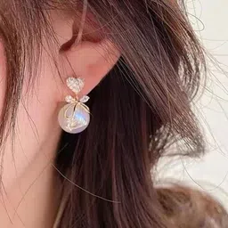 Celestria Contemporary Korean Drop Earrings-34