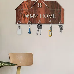 OLIVE TREE Brown 5 Hooks Wooden Key Holder-image-17
