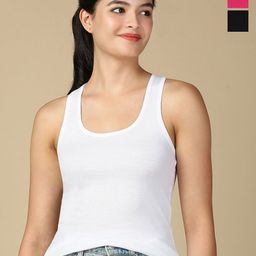 Lux Cozi Pack Of 3 Combed Cotton Camisoles-picture-56