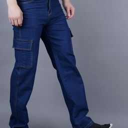 MaverIQ Men Classic Relaxed Fit Mid-Rise Light Fade Stretchable Jeans-picture-32