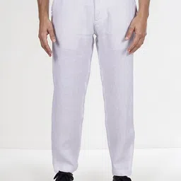 Celio Men Straight Fit Mid-Rise Pure Linen Trouser-image-85