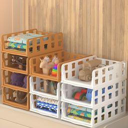 RUBOXA White & Cream-Colored 10 Pieces Foldable Multi-Utility Organisers-7