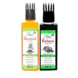 ANI'S Set Of Pure Mustard & Kalonji Hair Oils - 100ml Each image 1
