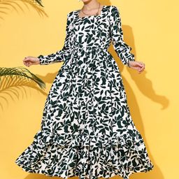 SHEETAL Associates Women Floral Printed Crepe Fit & Flare Maxi Dress-image-50
