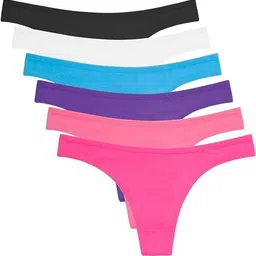 Diving Deep Women Pack of 6 Cotton Thongs Briefs-picture-20