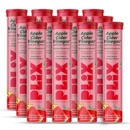 PLIX THE PLANT FIX Set Of 12 Apple Cider Vinegar Effervescent- 15 Tablets Each- Watermelon-99