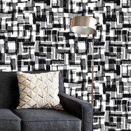 ArtzFolio Printed UV-Resistant Anti-Bacterial Monochromatic Graphics Peel & Stick Wallpaper-image-4