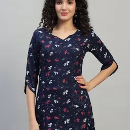 SHAHVEER CREATION Floral Printed Pure Cotton Kurti-picture-31