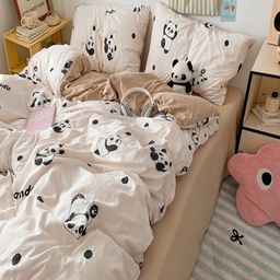 JC HOME Khaki Polycotton Double Extra Large Regular Bedding Set-image-8