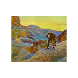 Inephos Grey & Brown Printed Canvas Wall Art-image-84