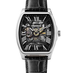 Ingersoll Men Skeleton Dial & Leather Straps Reset Time Analogue Automatic Watch I14202-3