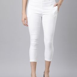 Souchii Women Tailored Tapered Fit High-Rise Easy Wash Trousers-image-72