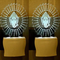 SOMIL 2 Pieces Green & Blue Printed Glass Spherical Shaped Wall Lamp-image-2
