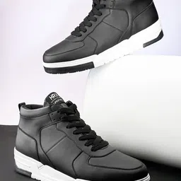 HRX by Hrithik Roshan Men PU High-Top Sneakers-image-9
