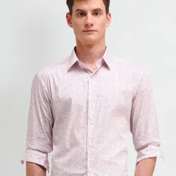 Arrow New York Men Manhattan Spread Collar Geometric Printed Cotton Slim Fit Casual Shirt-image-103