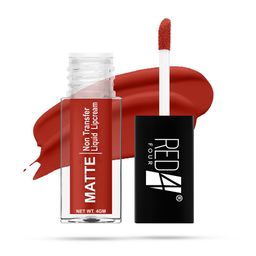 RED 4 Non Transfer Matte Liquid Lipstick - 4 g - Blood Red - 104-26