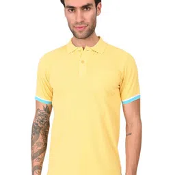 Masculino Latino Men Bio Finish Solid Polo Collar Cotton T-shirt-image-29