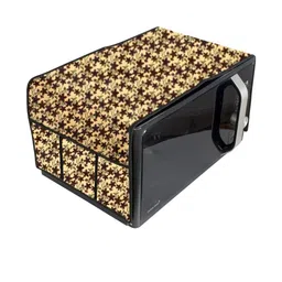 Waterproof & Dustproof PVC Microwave Oven Top Cover with 6 Utility Pockets Spri-image-71