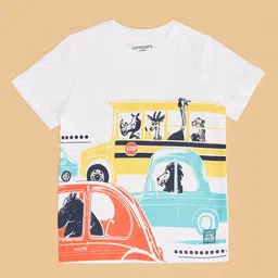 Pantaloons Junior Boys Printed Applique T-shirt-19