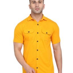 BEYOU FASHION Men Spread Collar Slim Fit Cotton Casual Shirt-image-23