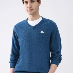 Monte Carlo Men Solid Woollen V Neck Full Sleeve Pullover-picture-20