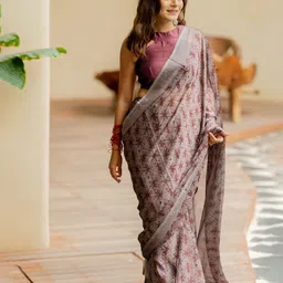 MIRCHI FASHION Floral Traditional Block Print Saree-11