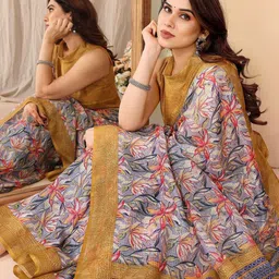 ROOP SUNDARI SAREES Floral Printed Kota Saree image 4