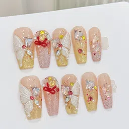 StyleCast x Revolte Set Of 10 Embellished Nail Extension-2