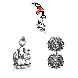 VOORKOMS Set Of 3 Matte Finish Realistic Semi Temporary Waterproof Body Tattoo-picture-8