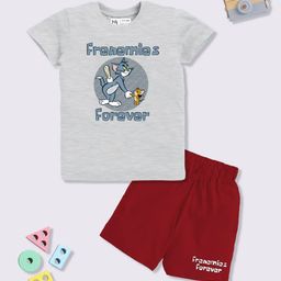 YK X Minute Mirth Boys Tom & Jerry Printed T-shirt with Shorts-image-35