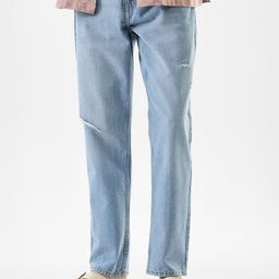 Snitch Men Relaxed Fit Mid-Rise Low Distress Light Fade Jeans-image-80