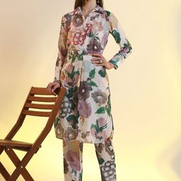 QISSA Floral Printed  Tunic with Trousers-picture-52