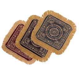 Kuber Industries Purple & Maroon 3 Pieces Floral Printed Prayer Mats-image-88